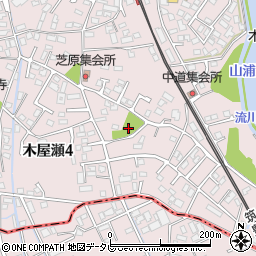 中道公園トイレ周辺の地図