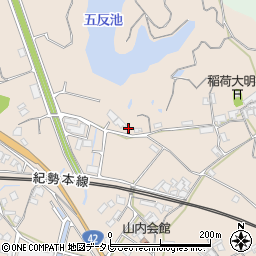 和歌山県日高郡みなべ町山内2012周辺の地図