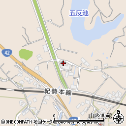 和歌山県日高郡みなべ町山内1993周辺の地図