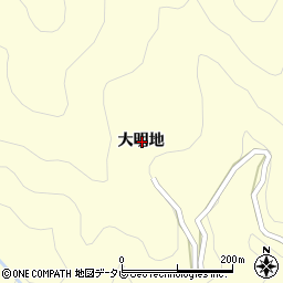 徳島県那賀郡那賀町木頭北川大明地周辺の地図
