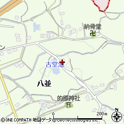 福岡県福津市八並1108周辺の地図