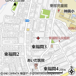 福岡県福津市東福間3丁目周辺の地図