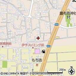 愛媛県伊予郡松前町北黒田386-1周辺の地図