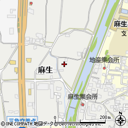 愛媛県砥部町（伊予郡）麻生周辺の地図