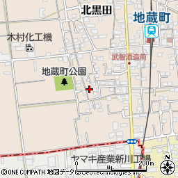 愛媛県伊予郡松前町北黒田841-1周辺の地図