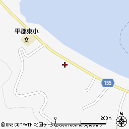 山口県柳井市平郡浦中手周辺の地図