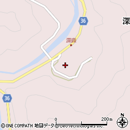徳島県那賀郡那賀町深森周辺の地図