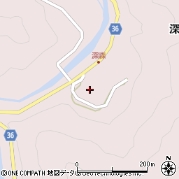 徳島県那賀町（那賀郡）深森周辺の地図