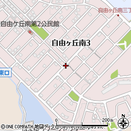 福岡県宗像市自由ヶ丘南周辺の地図