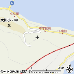 高知県土佐郡大川村中切16周辺の地図