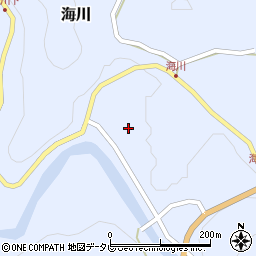 徳島県那賀町（那賀郡）海川周辺の地図