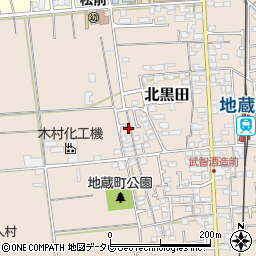 愛媛県伊予郡松前町北黒田周辺の地図