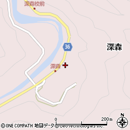 徳島県那賀郡那賀町深森東畑周辺の地図