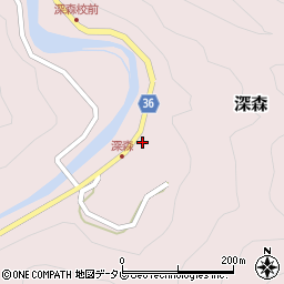 徳島県那賀町（那賀郡）深森（東畑）周辺の地図