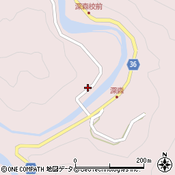 徳島県那賀郡那賀町深森日浦周辺の地図