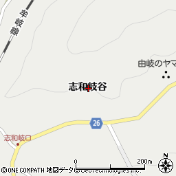 徳島県海部郡美波町西の地志和岐谷周辺の地図