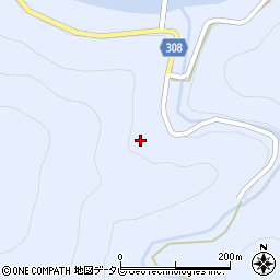 徳島県那賀郡那賀町水崎白樫ノ尾谷浦周辺の地図