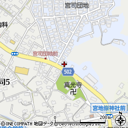 福岡県福津市宮司ヶ丘2-1周辺の地図