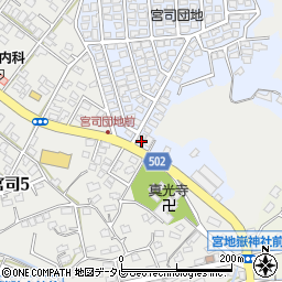 福岡県福津市宮司ヶ丘2-3周辺の地図