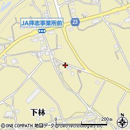 愛媛県東温市下林717周辺の地図
