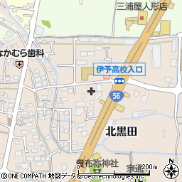 愛媛県伊予郡松前町北黒田212-2周辺の地図