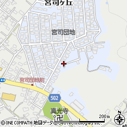 福岡県福津市宮司ヶ丘2-16周辺の地図
