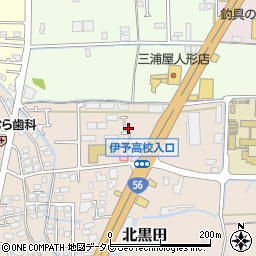 愛媛県伊予郡松前町北黒田185-12周辺の地図