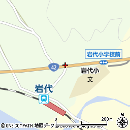 岩代小学校前周辺の地図