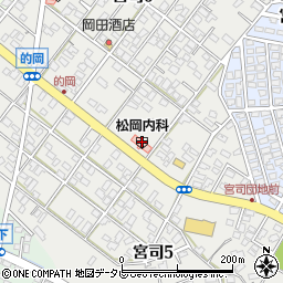 松岡内科医院周辺の地図
