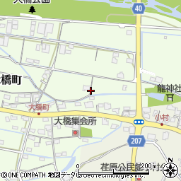愛媛県松山市大橋町周辺の地図