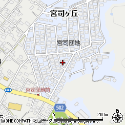 福岡県福津市宮司ヶ丘6-3周辺の地図