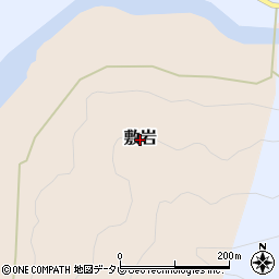 高知県大豊町（長岡郡）敷岩周辺の地図