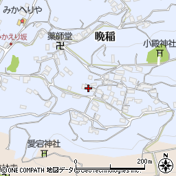 和歌山県日高郡みなべ町晩稲1423周辺の地図