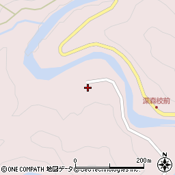 徳島県那賀町（那賀郡）深森（タカラコ）周辺の地図