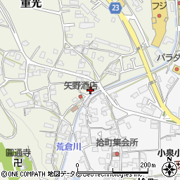 愛媛県伊予郡砥部町重光389周辺の地図