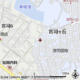 福岡県福津市宮司ヶ丘11-12周辺の地図