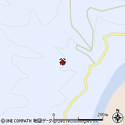 高知県長岡郡大豊町谷周辺の地図