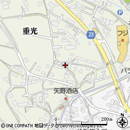 愛媛県伊予郡砥部町重光208周辺の地図