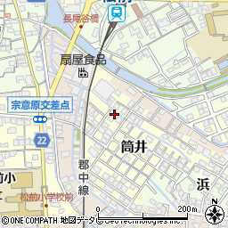 愛媛県伊予郡松前町筒井1070-16周辺の地図