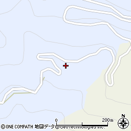 高知県土佐郡大川村下小南川43周辺の地図