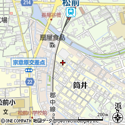 愛媛県伊予郡松前町筒井1070-21周辺の地図