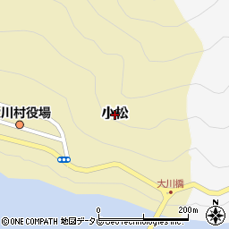 高知県大川村（土佐郡）小松周辺の地図