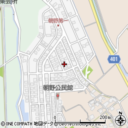 福岡県宗像市朝野166周辺の地図
