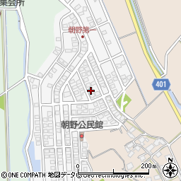 福岡県宗像市朝野周辺の地図