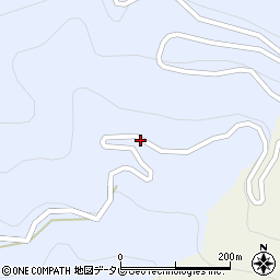 高知県土佐郡大川村下小南川56-2周辺の地図