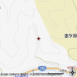 徳島県那賀郡那賀町成瀬忠ヶ谷奥周辺の地図