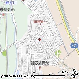 福岡県宗像市朝野170周辺の地図