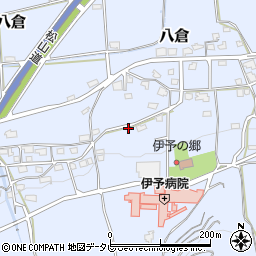 愛媛県伊予市八倉周辺の地図
