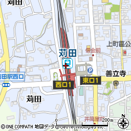 苅田駅周辺の地図