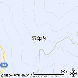 高知県長岡郡本山町沢ケ内周辺の地図